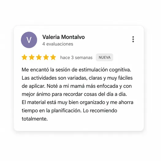 Reseña de Valeria Montalvo sobre Sesión Cognitiva Lista